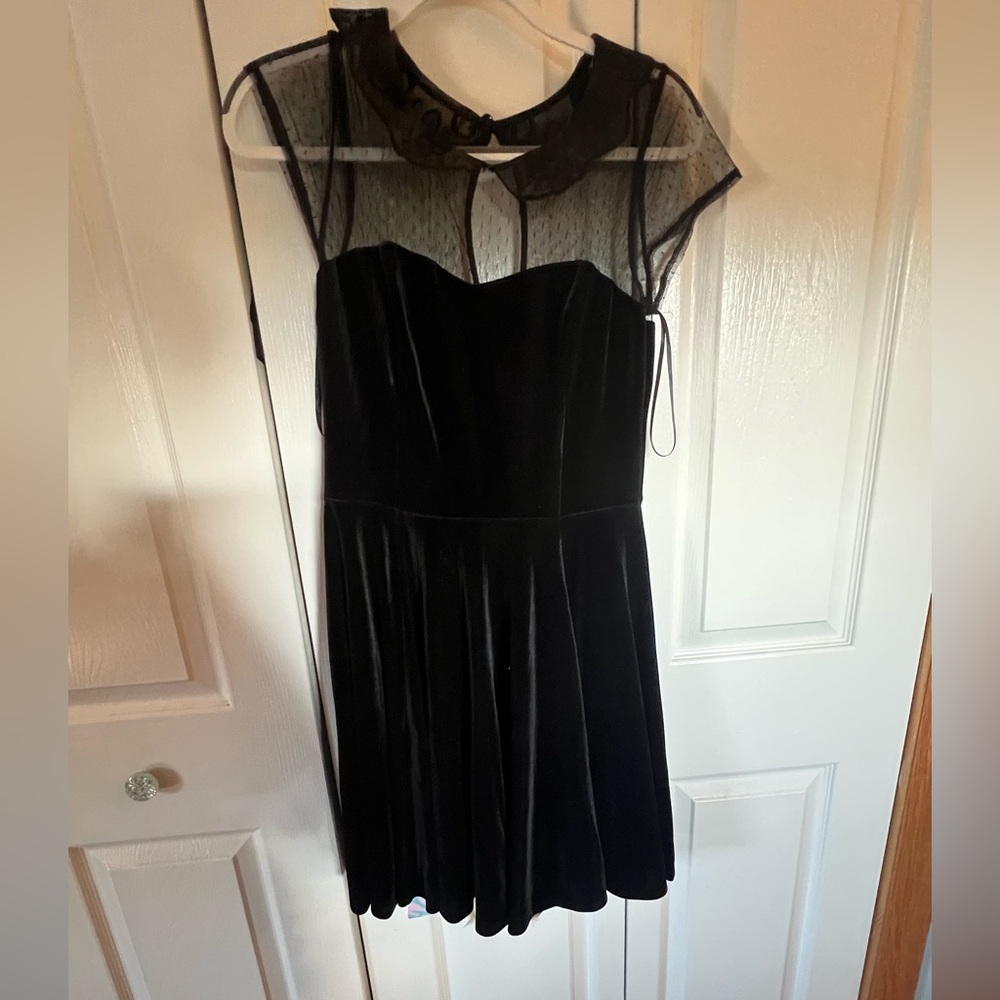 Thrifted gothic black velvet dress